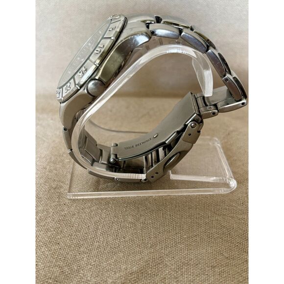 Fossil Blue quartz AM-3688 silver and grey 40mm men's watch, new battery - Picture 4 of 8